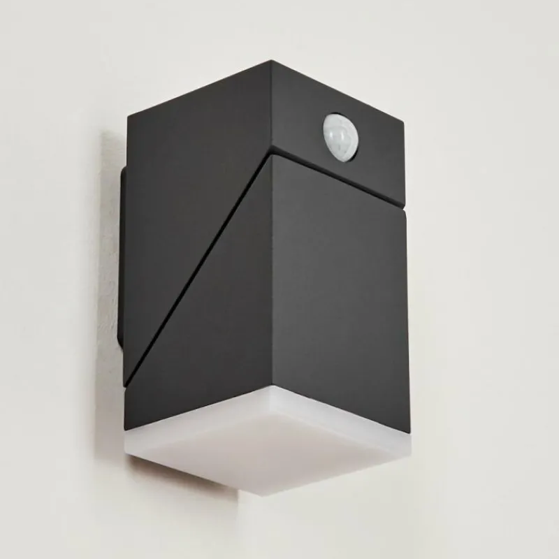 hofstein Applique murale d'extérieur Toogong LED Anthracite, 1 lumière, Détecteur de mouvement