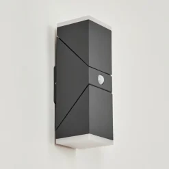hofstein Applique murale d'extérieur Toogong LED Anthracite, 2 lumières, Détecteur de mouvement