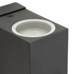 hofstein Applique murale d'extérieur Kingstown Anthracite, Transparent, 2 lumières, Détecteur de mouvement