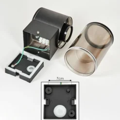 Suspension Verre Fumé-hofstein Applique murale d'extérieur Caragua Anthracite, 1 lumière