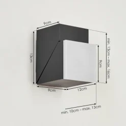 hofstein Applique murale d'extérieur Toogong LED Anthracite, 1 lumière