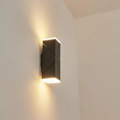hofstein Applique murale d'extérieur Toogong LED Anthracite, 2 lumières