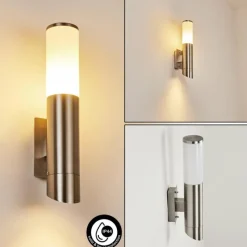 hofstein Applique murale d'extérieur Lartigue Acier inoxydable, 2 lumières