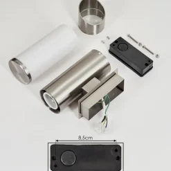 hofstein Applique murale d'extérieur Lartigue Acier inoxydable, 2 lumières