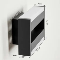 hofstein Applique murale d'extérieur Ramalheira LED Anthracite, 1 lumière