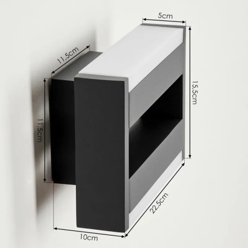 hofstein Applique murale d'extérieur Ramalheira LED Anthracite, 1 lumière