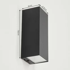 hofstein Applique murale d'extérieur Bogachie LED Noir, 1 lumière