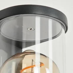 Lampes Vintages & Rétros-hofstein Applique murale d'extérieur Radnor Anthracite, Gris, 1 lumière