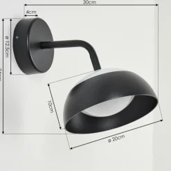 hofstein Applique murale d'extérieur Ancemont LED Noir, 1 lumière