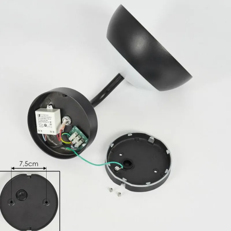 hofstein Applique murale d'extérieur Ancemont LED Noir, 1 lumière