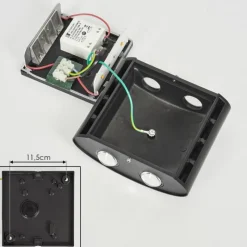 hofstein Applique murale d'extérieur Martigre LED Noir, 1 lumière