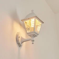 Luminaires Rustiques-hofstein Applique murale d'extérieur Murto Blanc, 1 lumière