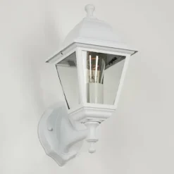 Luminaires Rustiques-hofstein Applique murale d'extérieur Murto Blanc, 1 lumière