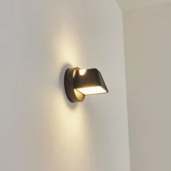 hofstein Applique murale d'extérieur Villermon LED Noir, 1 lumière