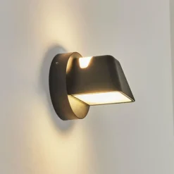 hofstein Applique murale d'extérieur Villermon LED Noir, 1 lumière