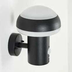 hofstein Applique murale d'extérieur Vinara LED Noir, 1 lumière, Détecteur de mouvement