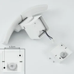 hofstein Applique murale d'extérieur Carnetin LED Blanc, 2 lumières, Détecteur de mouvement