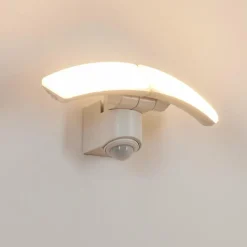 hofstein Applique murale d'extérieur Carnetin LED Blanc, 2 lumières, Détecteur de mouvement