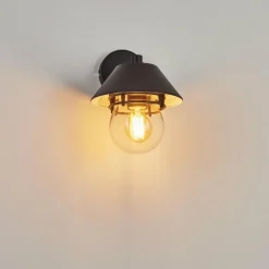 Lampes Vintages & Rétros-hofstein Applique murale d'extérieur Penhars Noir, 1 lumière