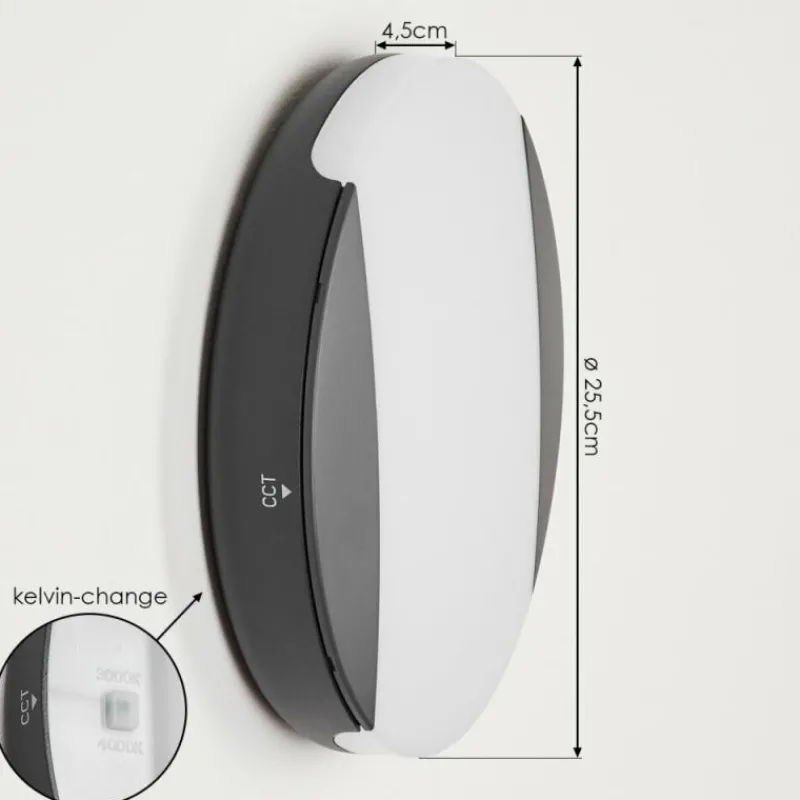 hofstein Applique murale d'extérieur Joserand LED Anthracite, 1 lumière