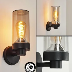 hofstein Applique murale d'extérieur Crantenoy Noir, 1 lumière