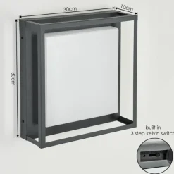 hofstein Applique murale d'extérieur Nonza LED Anthracite, 1 lumière