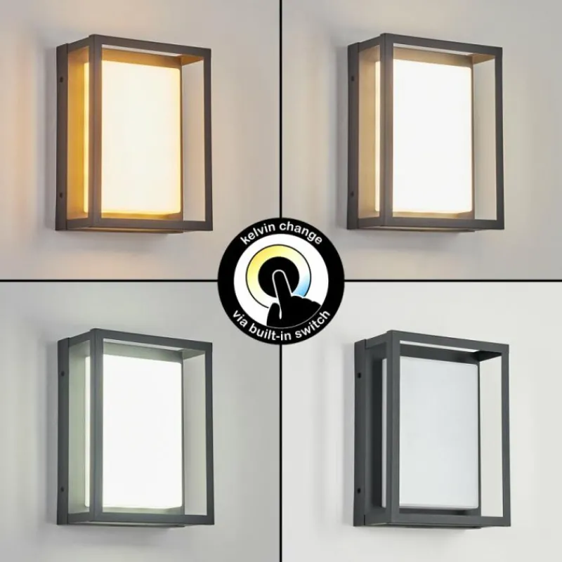 hofstein Applique murale d'extérieur Nonza LED Anthracite, 1 lumière