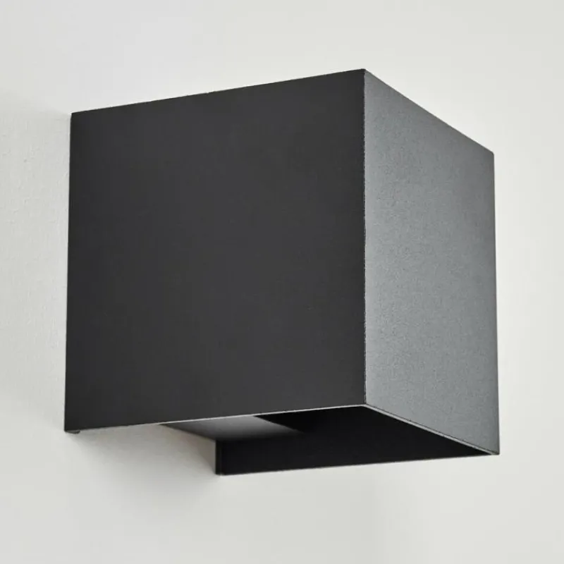 hofstein Applique murale d'extérieur Tamarin LED Noir, 2 lumières