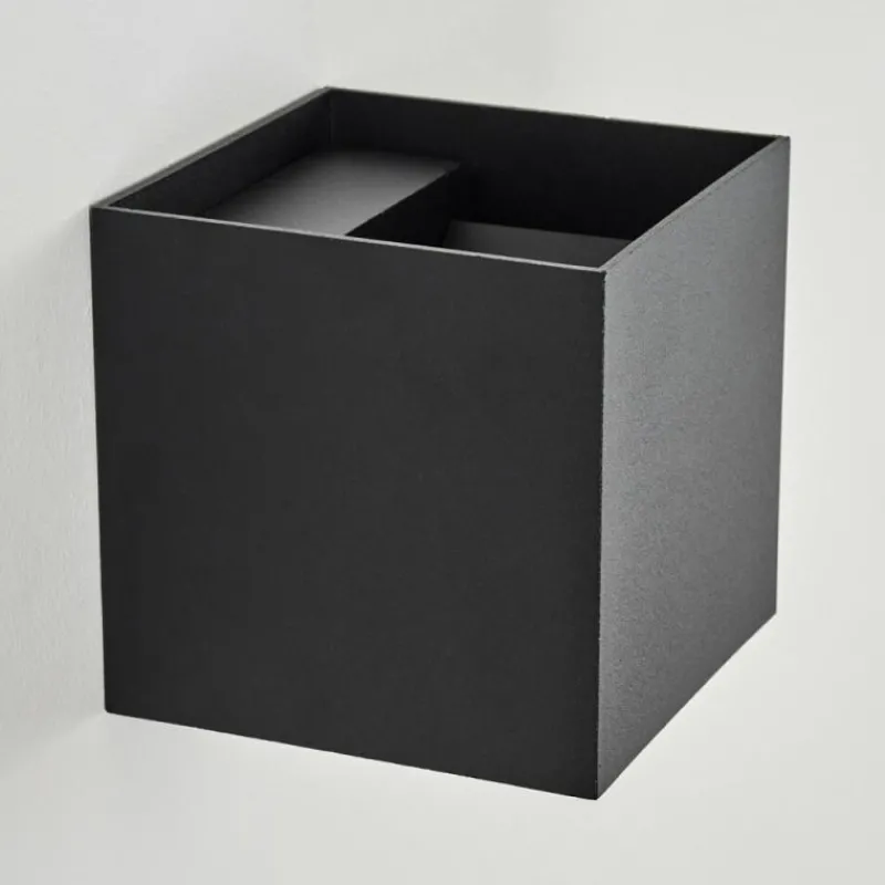 hofstein Applique murale d'extérieur Tamarin LED Noir, 2 lumières