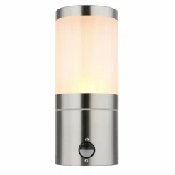 Luminaires Globo Lighting Applique murale d'extérieur Globo XELOO Argenté, 1 lumière, Détecteur de mouvement