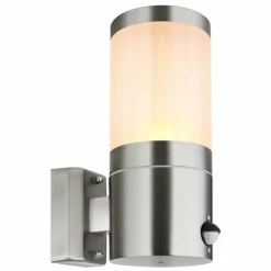 Luminaires Globo Lighting Applique murale d'extérieur Globo XELOO Argenté, 1 lumière, Détecteur de mouvement