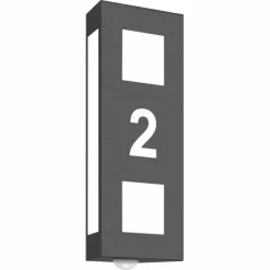 Luminaires CMD Applique murale d'extérieur CMD AQUA LEGENDO Anthracite, 2 lumières, Détecteur de mouvement