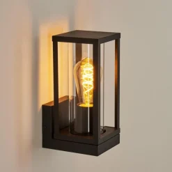 Lampes Vintages & Rétros-hofstein Applique murale d'extérieur Palanga Noir, 1 lumière