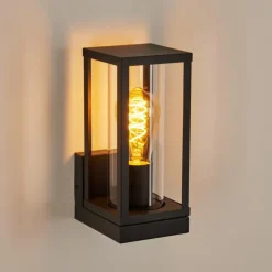 Lampes Vintages & Rétros-hofstein Applique murale d'extérieur Palanga Noir, 1 lumière