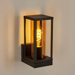 Lampes Vintages & Rétros-hofstein Applique murale d'extérieur Palanga Noir, 1 lumière