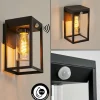 Lampes Vintages & Rétros-hofstein Applique murale d'extérieur Palanga Noir, 1 lumière, Détecteur de mouvement