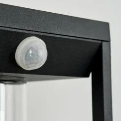 Lampes Vintages & Rétros-hofstein Applique murale d'extérieur Palanga Noir, 1 lumière, Détecteur de mouvement