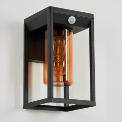 Lampes Vintages & Rétros-hofstein Applique murale d'extérieur Palanga Noir, 1 lumière