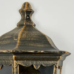 Luminaires Rustiques-hofstein Applique murale d'extérieur Hongkong Brun, Or, 1 lumière