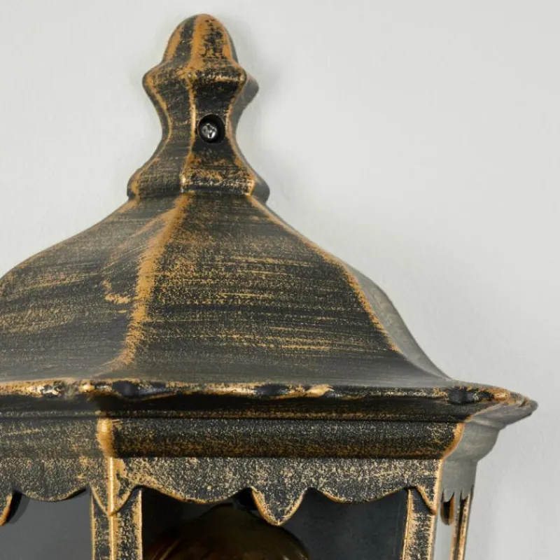 Luminaires Rustiques-hofstein Applique murale d'extérieur Hongkong Brun, Or, 1 lumière