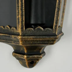 Luminaires Rustiques-hofstein Applique murale d'extérieur Hongkong Brun, Or, 1 lumière