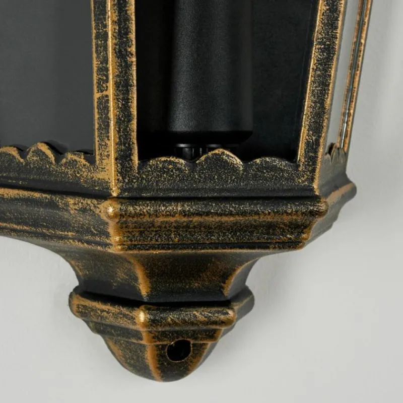 Luminaires Rustiques-hofstein Applique murale d'extérieur Hongkong Brun, Or, 1 lumière