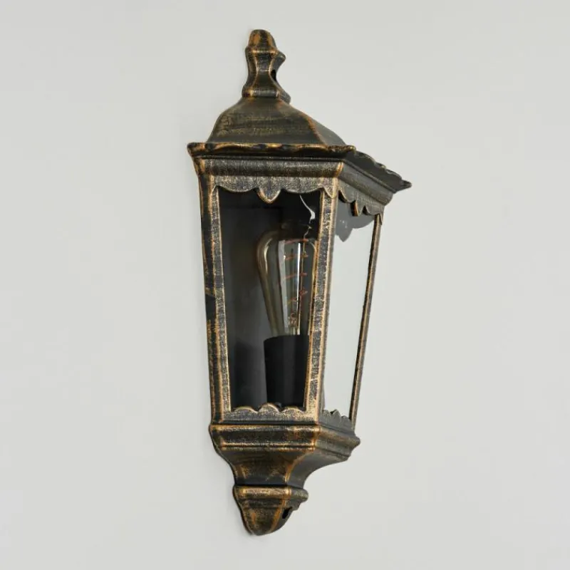 Luminaires Rustiques-hofstein Applique murale d'extérieur Hongkong Brun, Or, 1 lumière