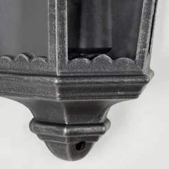 Luminaires Rustiques-hofstein Applique murale d'extérieur Hongkong Noir, Argenté, 1 lumière