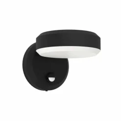 Luminaires Eglo Applique murale d'extérieur Eglo FORNACI LED Noir, 1 lumière, Détecteur de mouvement