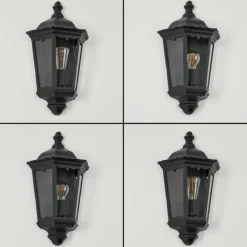 Luminaires Rustiques-hofstein Applique murale d'extérieur Hongkong Noir, 1 lumière