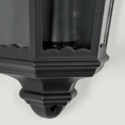 Luminaires Rustiques-hofstein Applique murale d'extérieur Hongkong Noir, 1 lumière