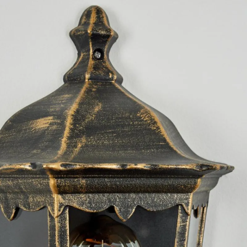 Luminaires Rustiques-hofstein Applique murale d'extérieur Hongkong Brun, Or, 1 lumière