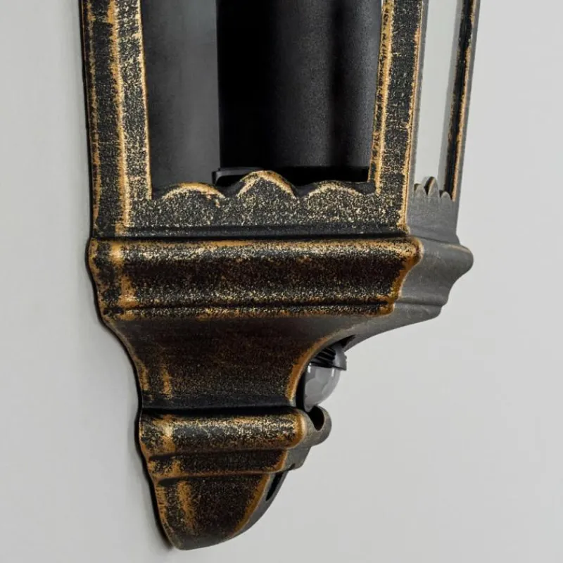 Luminaires Rustiques-hofstein Applique murale d'extérieur Hongkong Brun, Or, 1 lumière