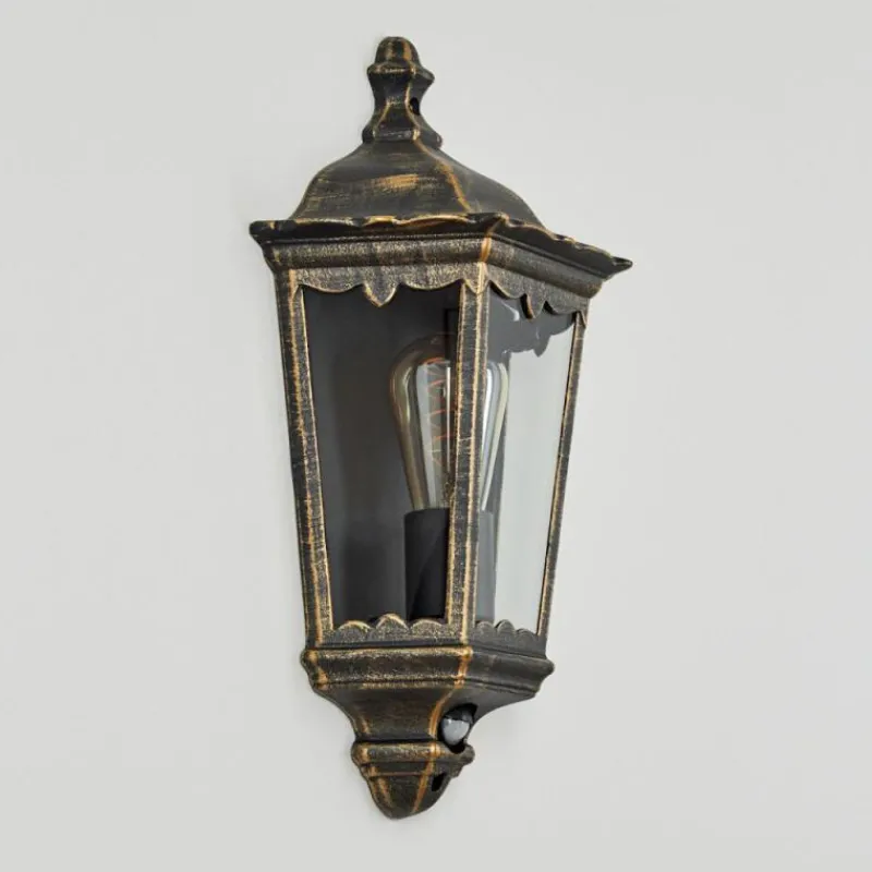 Luminaires Rustiques-hofstein Applique murale d'extérieur Hongkong Brun, Or, 1 lumière